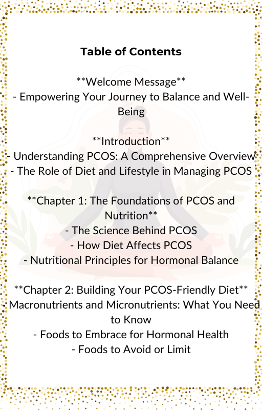 Harmony & Health: A Nutritional Path to PCOS Relief